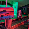 Photo prints on display during Photo exhibition at Twins Garden in Flic en Flac