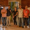 Team of Mauritian photographers during explora photo exhibition in Albion